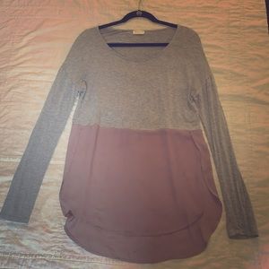 Flowey tunic shirt with paneling